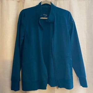 Cherokee iflex Caribbean Blue Scrub Jacket